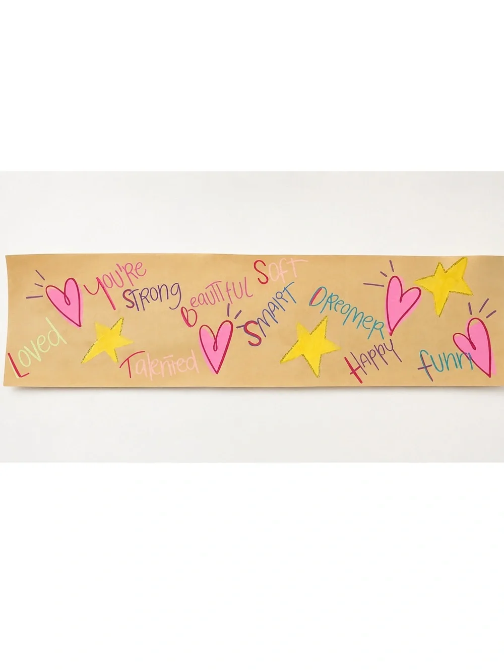banner 36in x10in kraft paper for gift wrapping packaging paper wall decor
